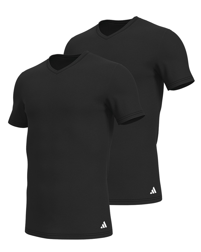 Pack of 2 V-neck t-shirts Adidas Active Flex Coton (Black)