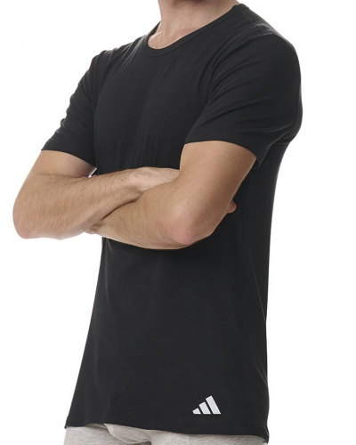 Paquete de 2 camisetas Adidas Active Flex Coton (Negro)