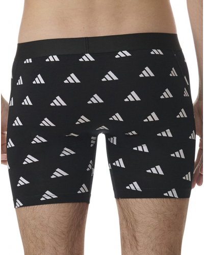 Lot de 3 boxers longs Adidas Active Flex (Imprimé Noir/Noir/Bleu)