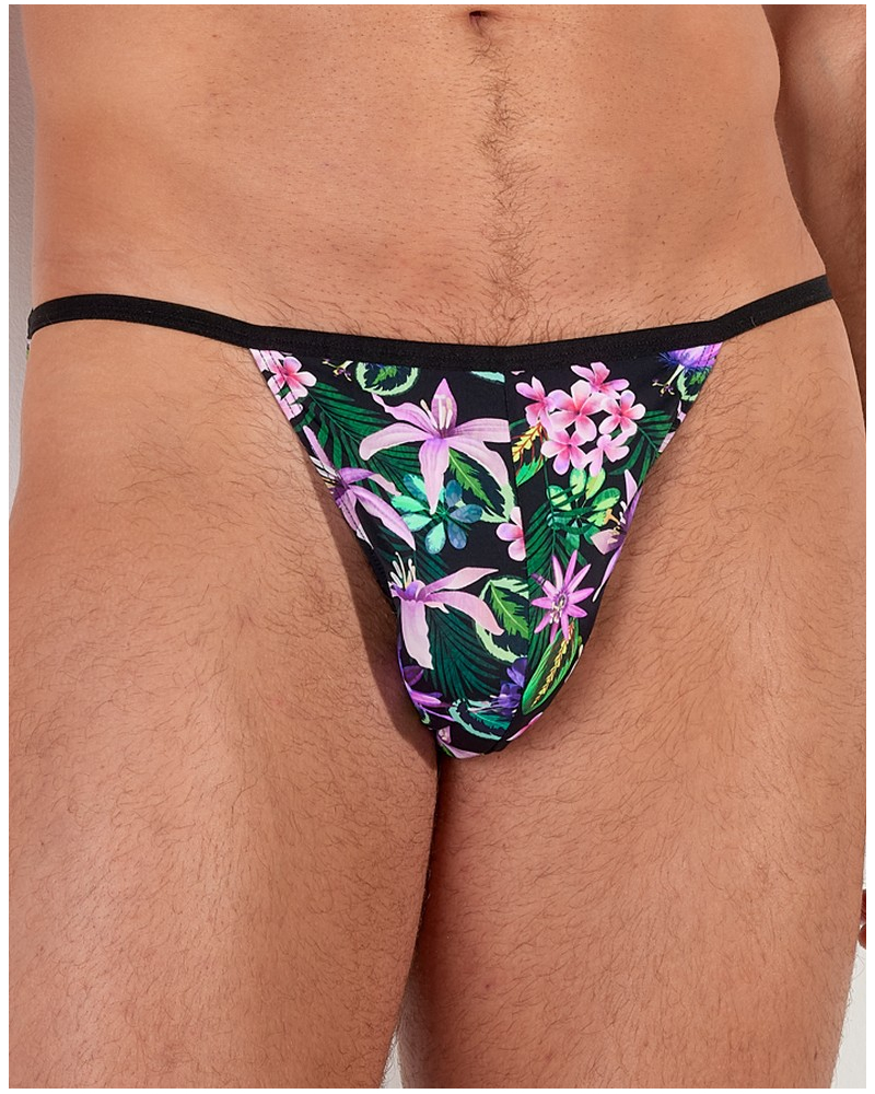 Tanga en microfibre HOM Funky Styles (Imprimé Rose)