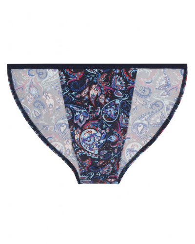 Tanga en microfibre HOM Funky Styles (Imprimé bleu marine)