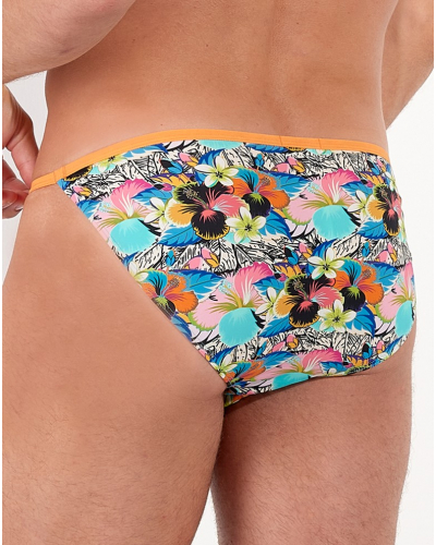 Microfibre tanga HOM Funky Styles (Imprimé orange)
