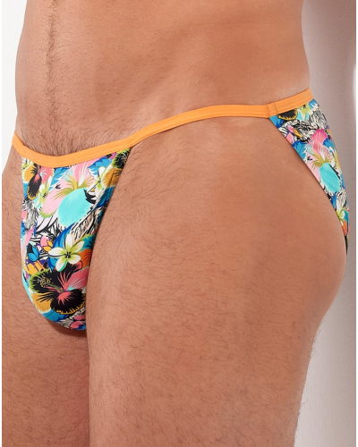 Tanga en microfibre HOM Funky Styles (Imprimé orange)
