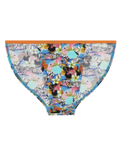 Tanga en microfibra HOM Funky Styles (Imprimé orange)