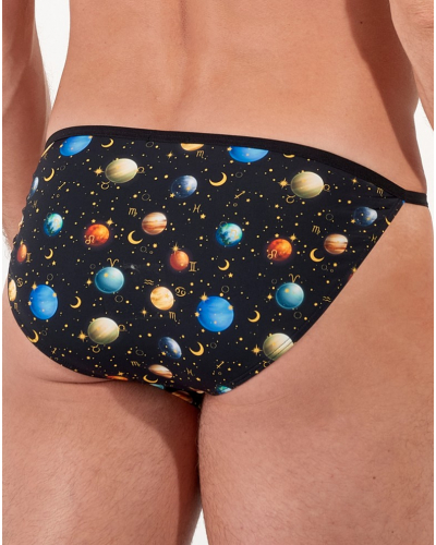 Microfibre tanga HOM Funky Styles (Imprimé noir)