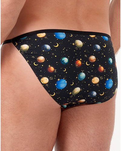 Tanga en microfibre HOM Funky Styles (Imprimé noir)