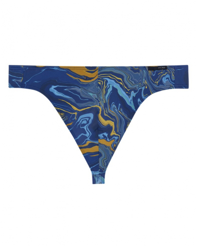 Tanga en microfibra HOM Funky Styles (Imprimé Navy)