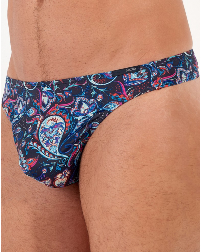 Microfibre thong HOM Funky Styles (Imprimé Bleu Marine)