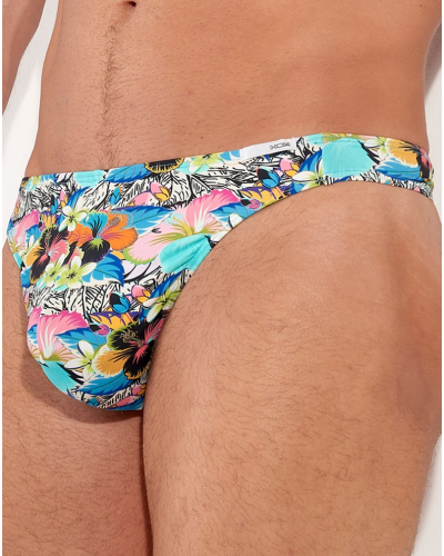 Tanga en microfibra HOM Funky Styles (Imprimé orange)