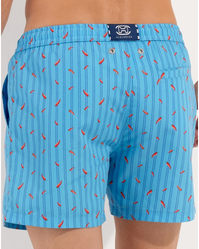 Short de baño HOM Espelette (Turquoise imprimé)