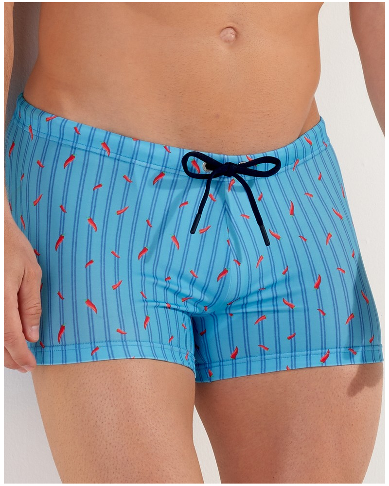 Shorty de baño HOM Espelette (Turquoise imprimé)