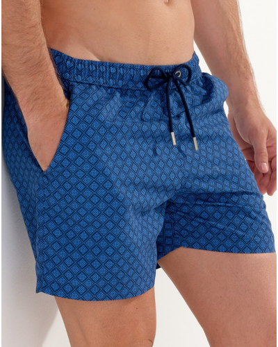 Short de baño HOM Hendaye (Bleu imprimé)