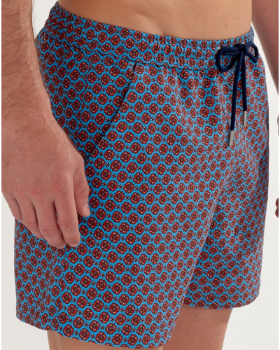 Short de bain HOM Anglet (Turquoise imprimé)