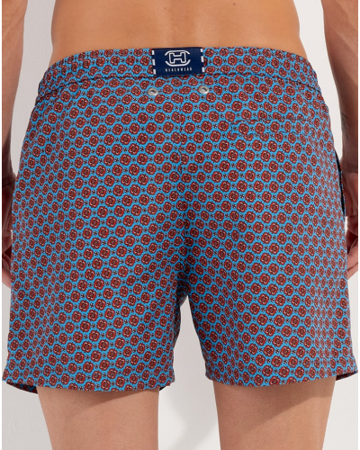 Short de bain HOM Anglet (Turquoise imprimé)