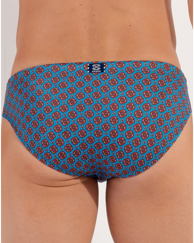 Slip de bain mini HOM Anglet (Turquoise imprimé)