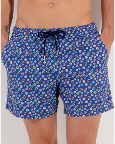 Short de baño HOM Socoa (Navy imprimé)