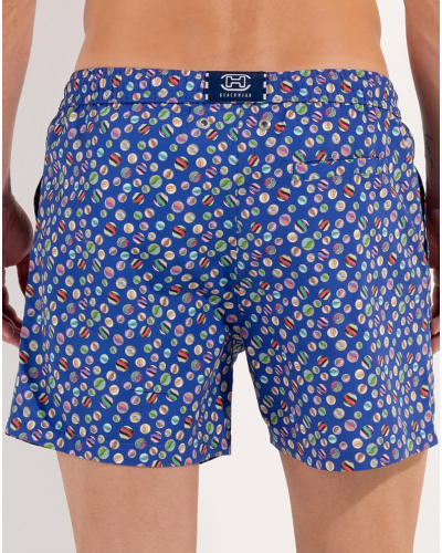 Short de baño HOM Socoa (Navy imprimé)