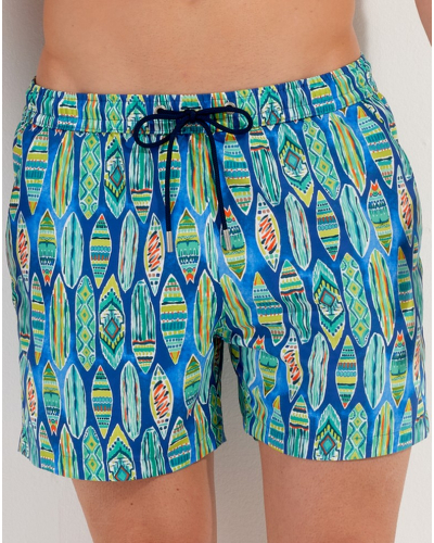 Short de baño HOM Marbella (Bleu imprimé)