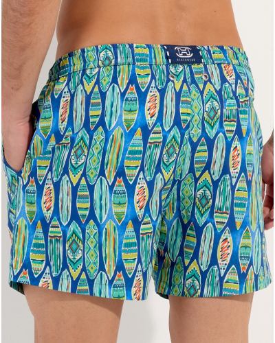 Short de bain HOM Marbella (Bleu imprimé)