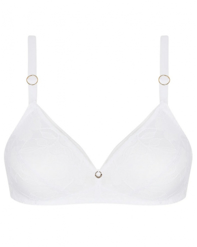Soutien-gorge sans armature bonnets profonds Antigel Dentelle Rebelle (Blanc)