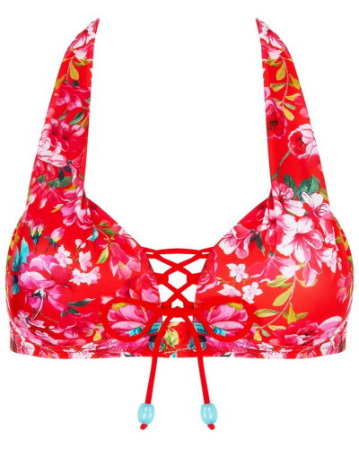 Padded foam triangle bath bra Antigel La Chérie Forever (Rouge Chérie)