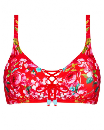 Triangle padded deep-cup bath bra Antigel La Chérie Forever (Rouge Chérie)