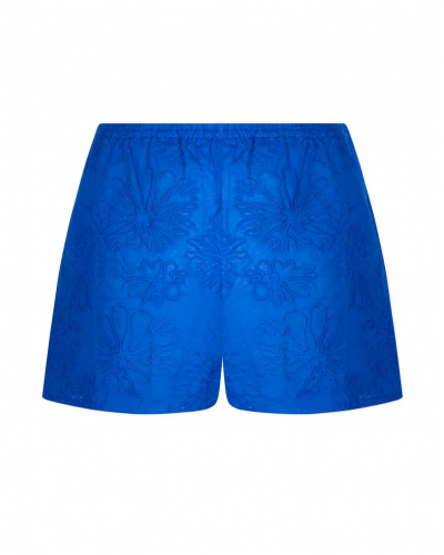 Pantalones cortos de playa 100% algodón Antigel La Bohème (Bleu Tonic)