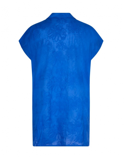 Camisa de playa 100% algodón Antigel La Bohème (Bleu Tonic)