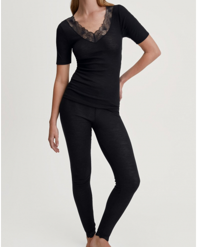 Legging Calida Richesse Lace Laine & Soie (Noir)