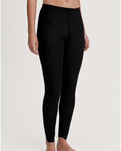 Legging Calida Richesse Lace Lana & Seda (Negro)