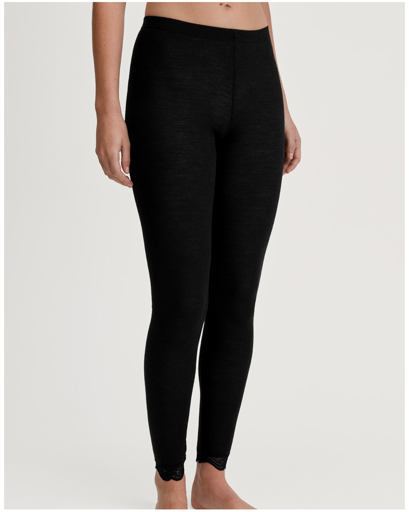 Legging Calida Richesse Lace Silky & Wool (Black)