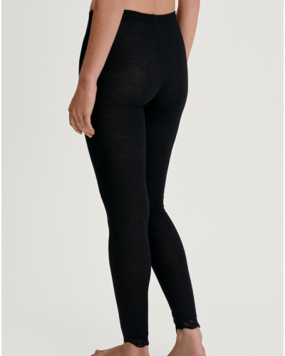 Legging Calida Richesse Lace Lana & Seda (Negro)