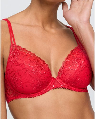 Soutien-gorge push-up à coques amovibles Marie Jo Jane (True Red)