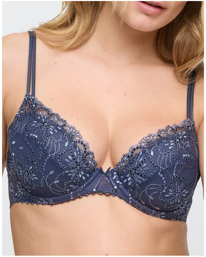 Soutien-gorge push-up à coques amovibles Marie Jo Jane (Blue Shadow)