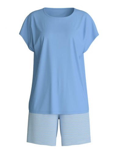 Short pyjamas Calida Lovely Nights 100% cotton (Hydrangea Blue)