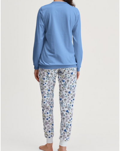 Pijama Calida Flower Nights 100% algodón (Riviera Blue)