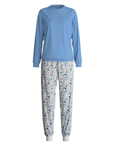 Pijama Calida Flower Nights 100% algodón (Riviera Blue)
