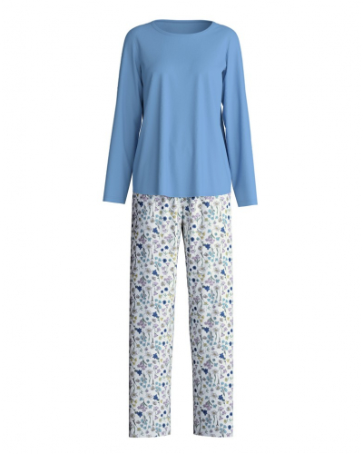 Pyjama Calida Flower Nights 100% coton (Riviera Blue)