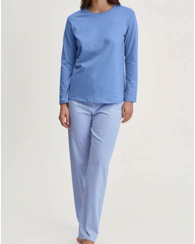 Pyjamas Calida Lovely Nights 100% cotton (Hydrangea Blue)