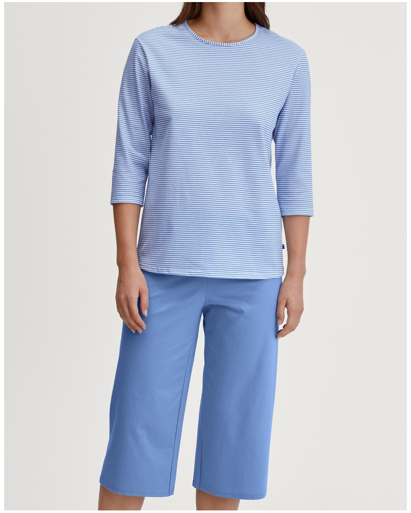 3/4 pyjamas Calida Lovely Nights 100% cotton (Hydrangea Blue)