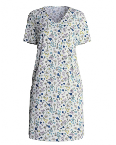 Camisone Calida Flower Nights 100% algodón (Riviera Blue)