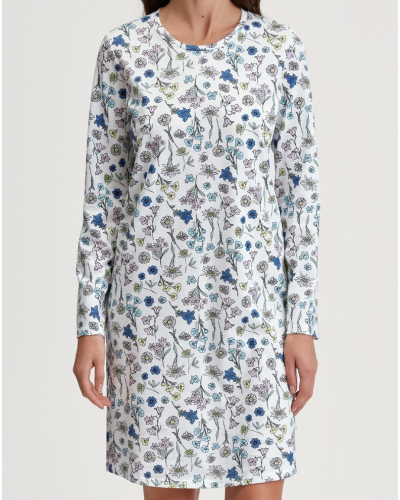 Camisone Calida Flower Nights 100% algodón (Riviera Blue)