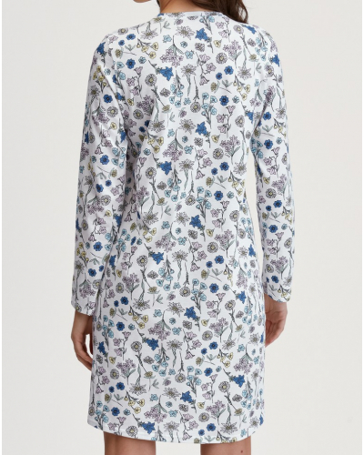 Camisone Calida Flower Nights 100% algodón (Riviera Blue)