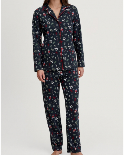 Pyjamas Calida Family & Friends 100% Cotton (Saphir Blue)