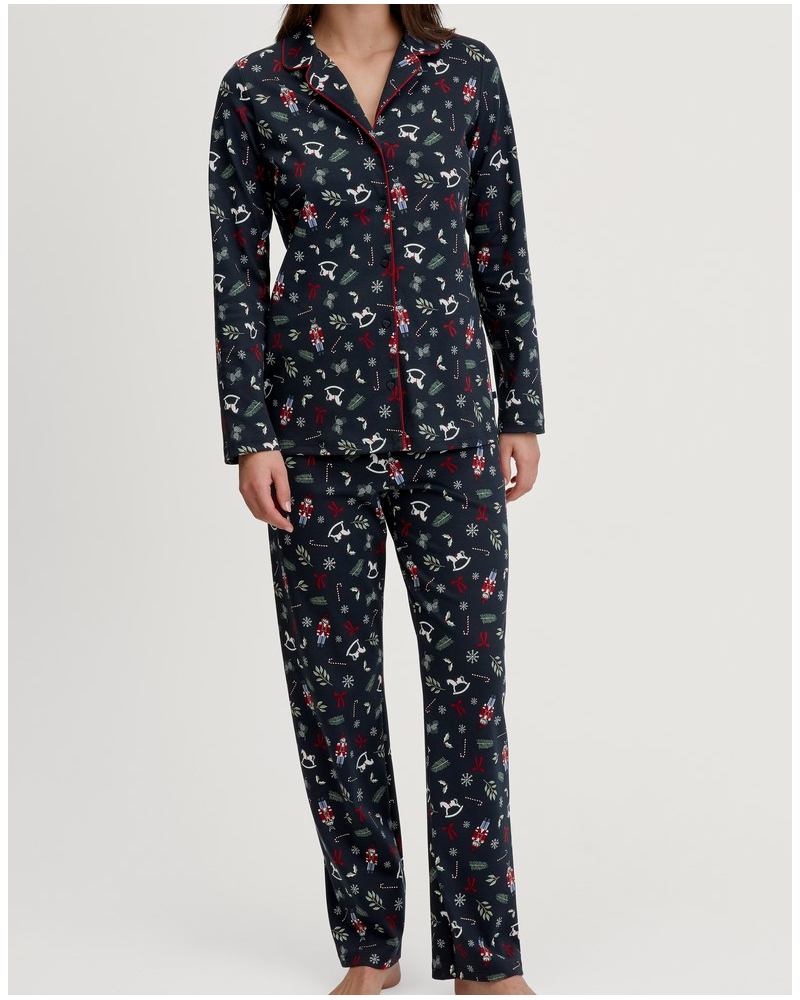 Pyjamas Calida Family & Friends 100% Cotton (Saphir Blue)