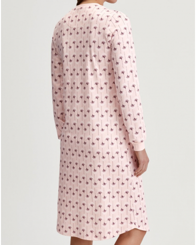 Nightdress Calida Midnight Flowers 100% cotton (Pearl Blush)
