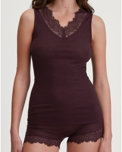 Camisetas tirantes Calida Joy 100% algodón (Black Cherry)