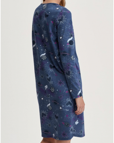 Chemise de nuit 100% Coton Calida Mystic Nights (Cobalt Blue)