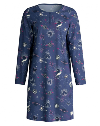 Chemise de nuit 100% Coton Calida Mystic Nights (Cobalt Blue)