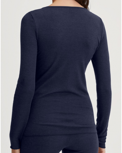 Long sleeves top Calida True Confidence Wool & Silk (Evening Blue)